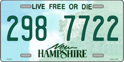 NH license plate 2987722