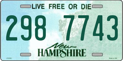 NH license plate 2987743