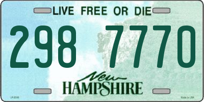 NH license plate 2987770
