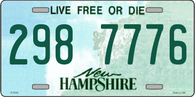NH license plate 2987776