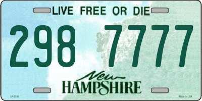 NH license plate 2987777