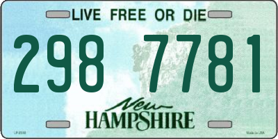 NH license plate 2987781