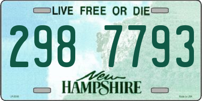 NH license plate 2987793