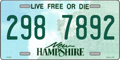 NH license plate 2987892