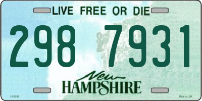 NH license plate 2987931