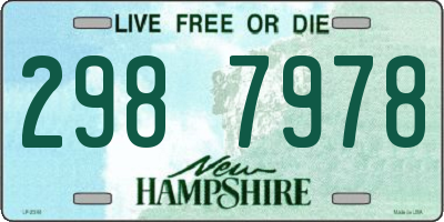 NH license plate 2987978
