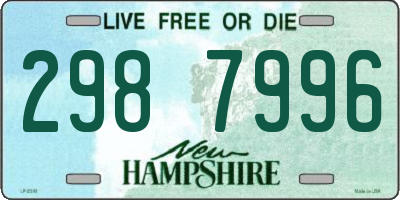 NH license plate 2987996