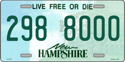 NH license plate 2988000