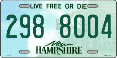 NH license plate 2988004
