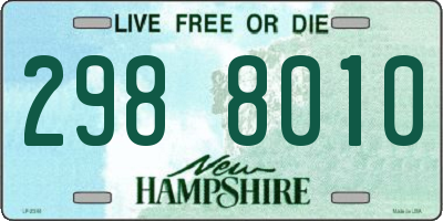 NH license plate 2988010
