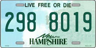 NH license plate 2988019