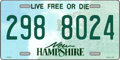 NH license plate 2988024