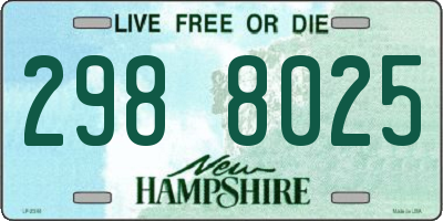 NH license plate 2988025