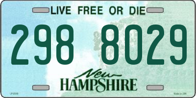 NH license plate 2988029