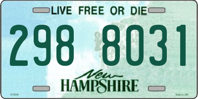 NH license plate 2988031