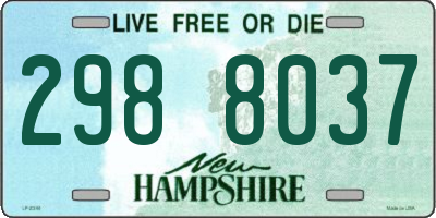 NH license plate 2988037