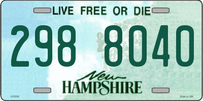 NH license plate 2988040