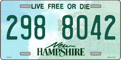 NH license plate 2988042