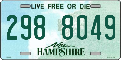NH license plate 2988049