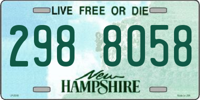 NH license plate 2988058