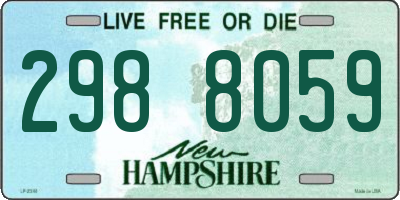 NH license plate 2988059