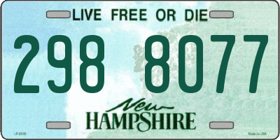 NH license plate 2988077