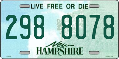 NH license plate 2988078