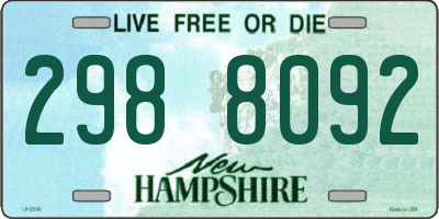 NH license plate 2988092