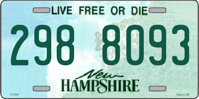 NH license plate 2988093