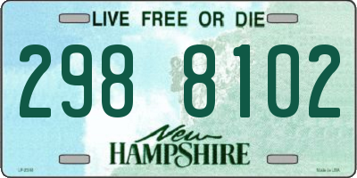 NH license plate 2988102