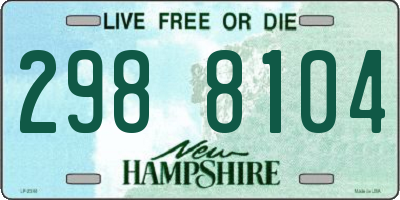 NH license plate 2988104