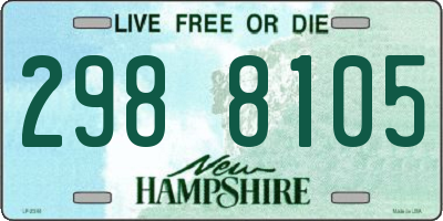 NH license plate 2988105
