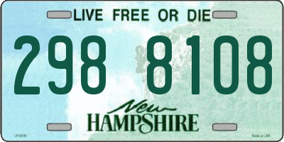 NH license plate 2988108