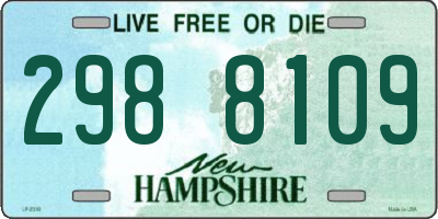 NH license plate 2988109