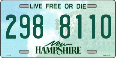 NH license plate 2988110