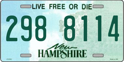 NH license plate 2988114