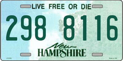 NH license plate 2988116