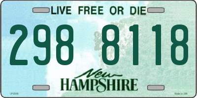 NH license plate 2988118