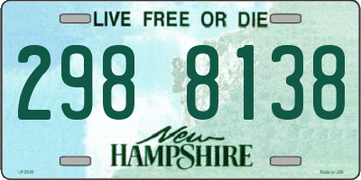 NH license plate 2988138
