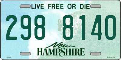 NH license plate 2988140