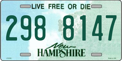 NH license plate 2988147