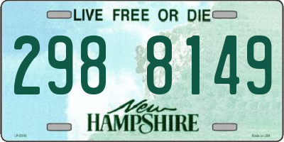 NH license plate 2988149