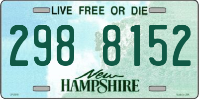 NH license plate 2988152