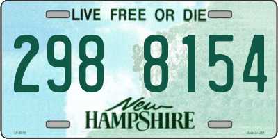 NH license plate 2988154