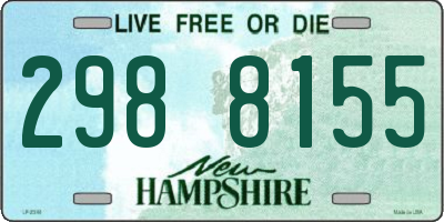 NH license plate 2988155