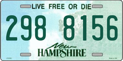 NH license plate 2988156
