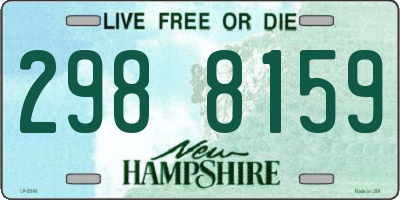 NH license plate 2988159