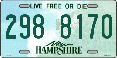 NH license plate 2988170