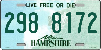 NH license plate 2988172