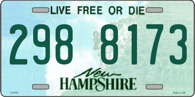 NH license plate 2988173